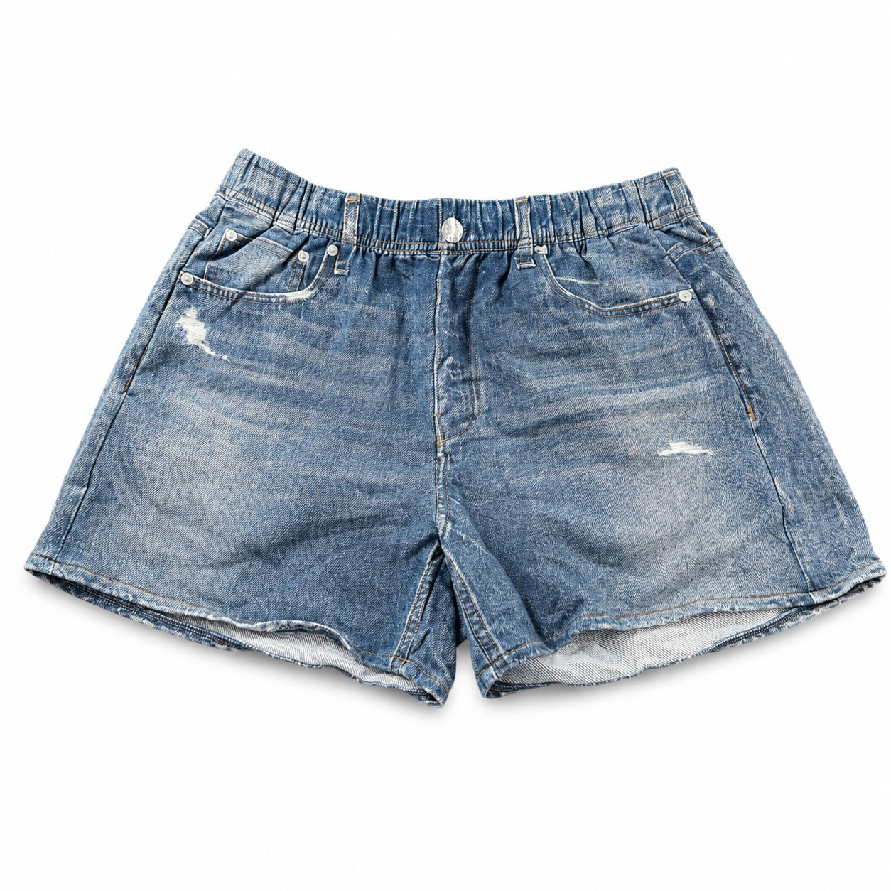 Women’s Denim Look Knit Shorts Sz M