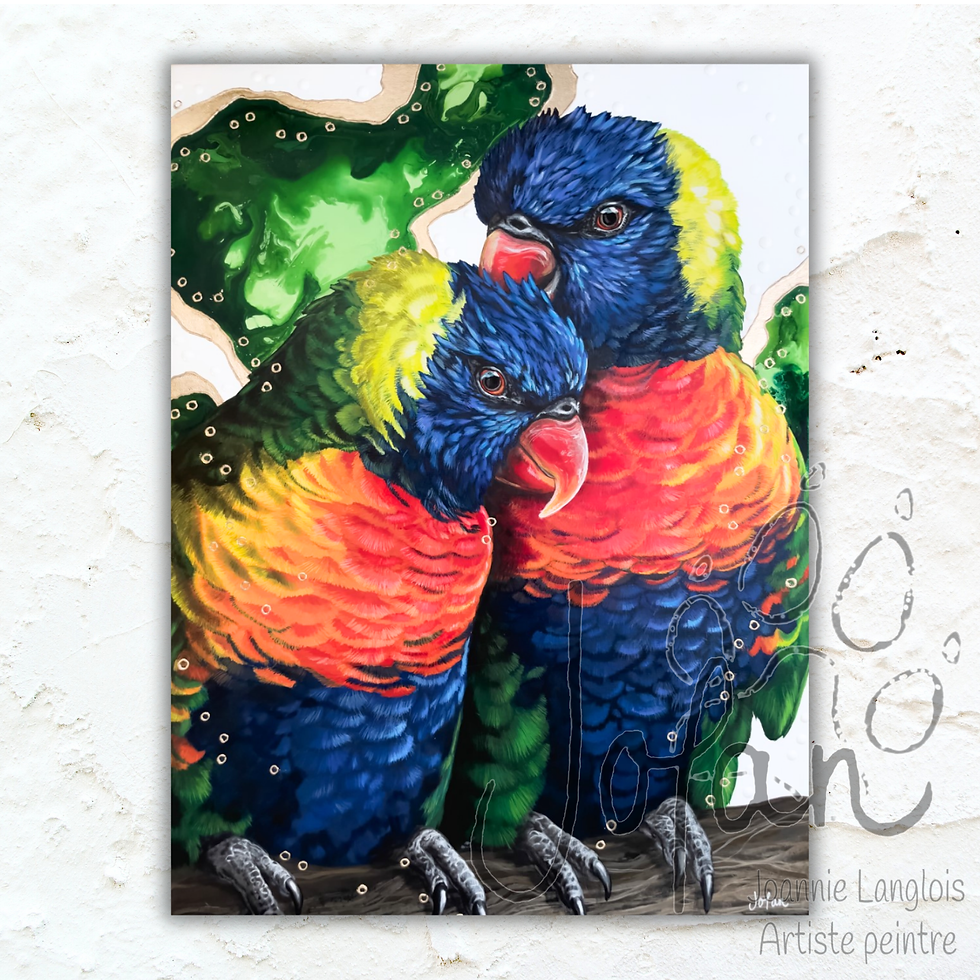 Miniature : OEUVRE ORIGINALE; Quand l'Amour touche l'Arc-en-ciel