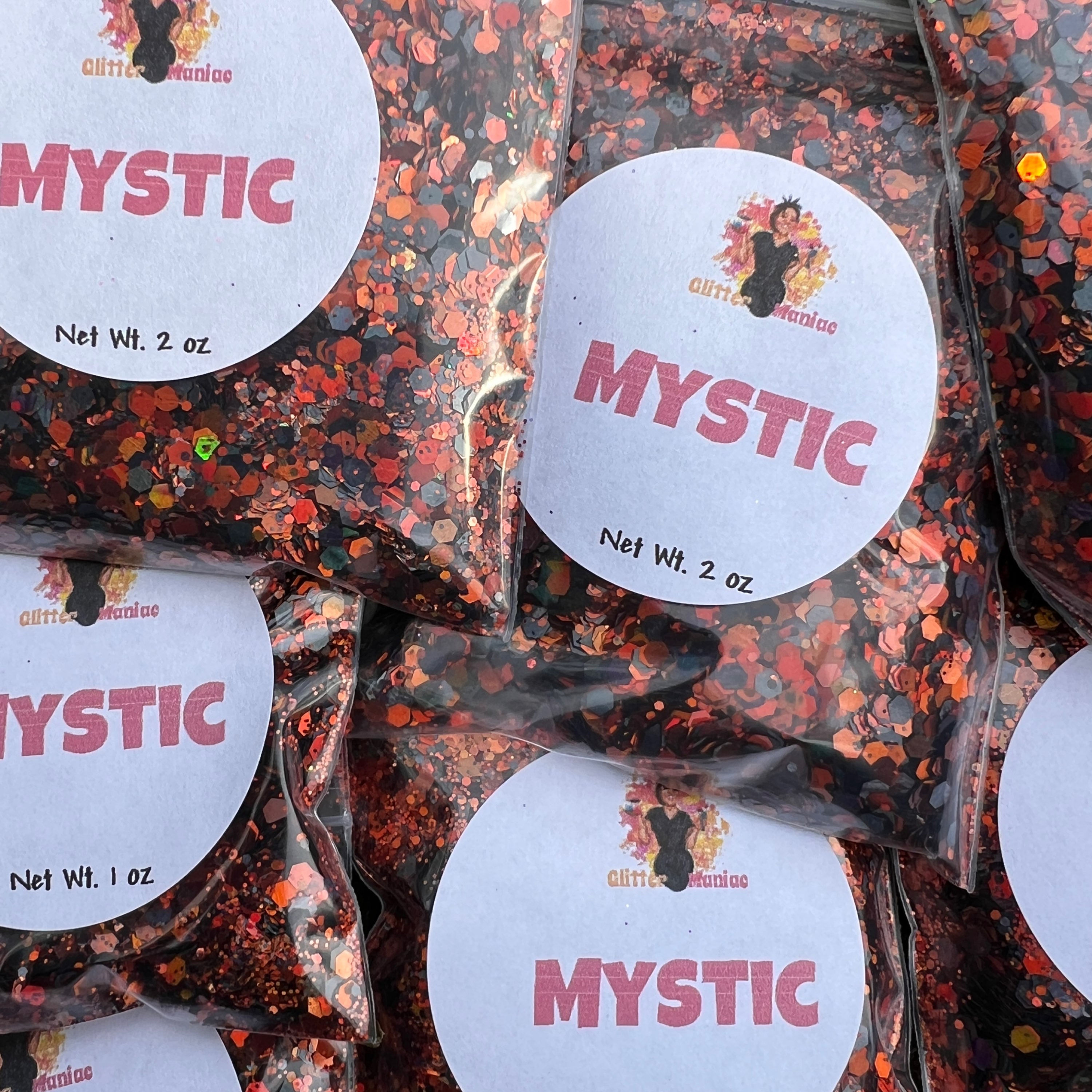 Mystic/Brown and Black Chunky Holographic Glitter