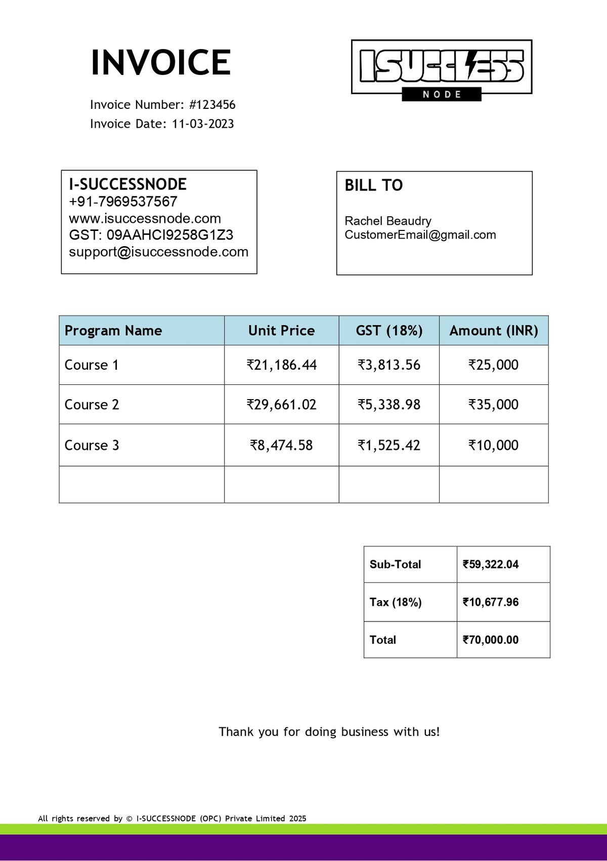 Sample Invoice