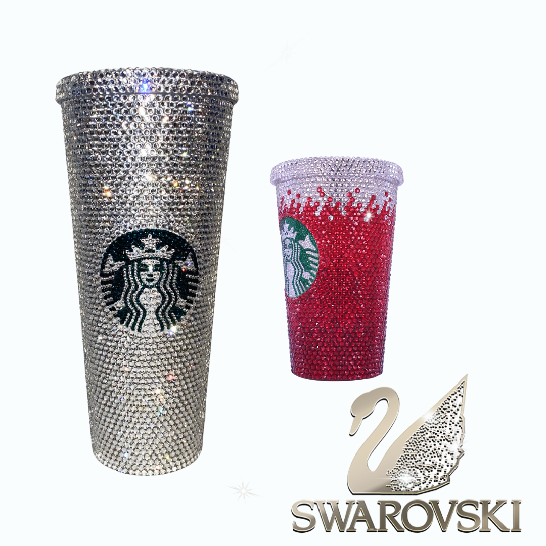 SWAROVSKI Crystal Starbucks Tumbler- 100% Blinged 16 oz