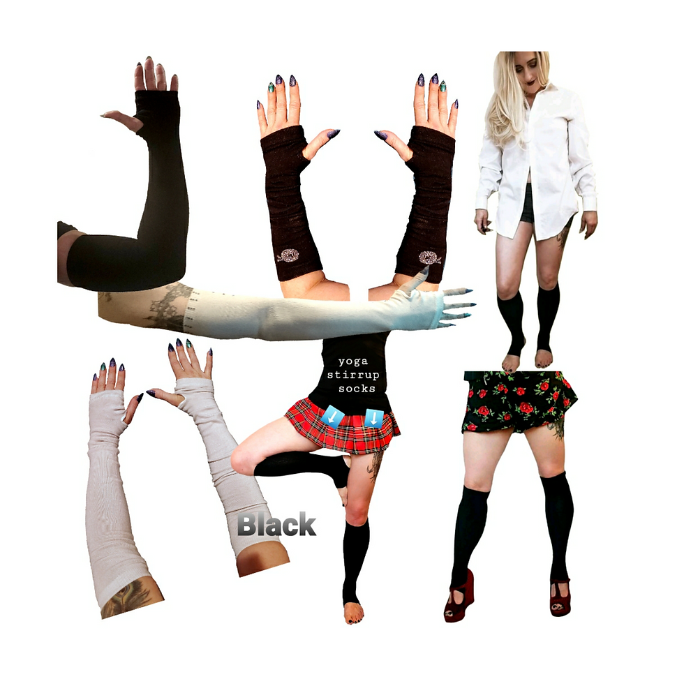Thumbnail: Luxury Bamboo Yoga Stirrup Socks - Size Sm/Med