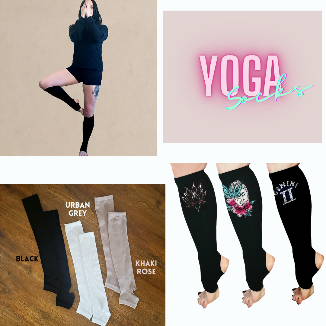 Luxury Bamboo Yoga Stirrup Socks - Size Sm/Med