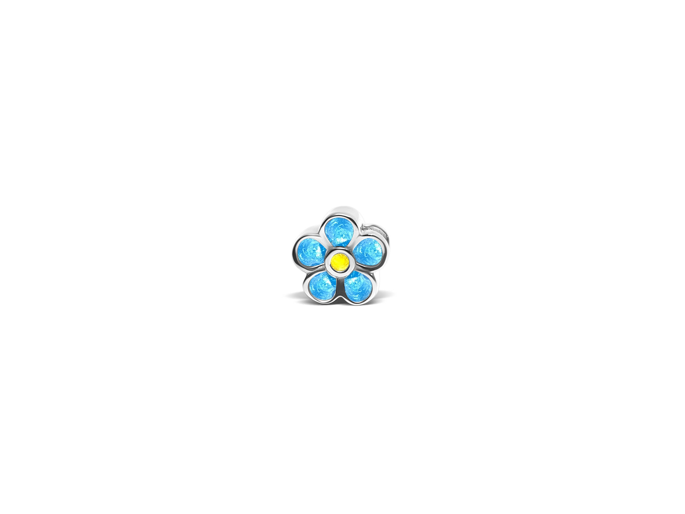 Silver forget me not charm