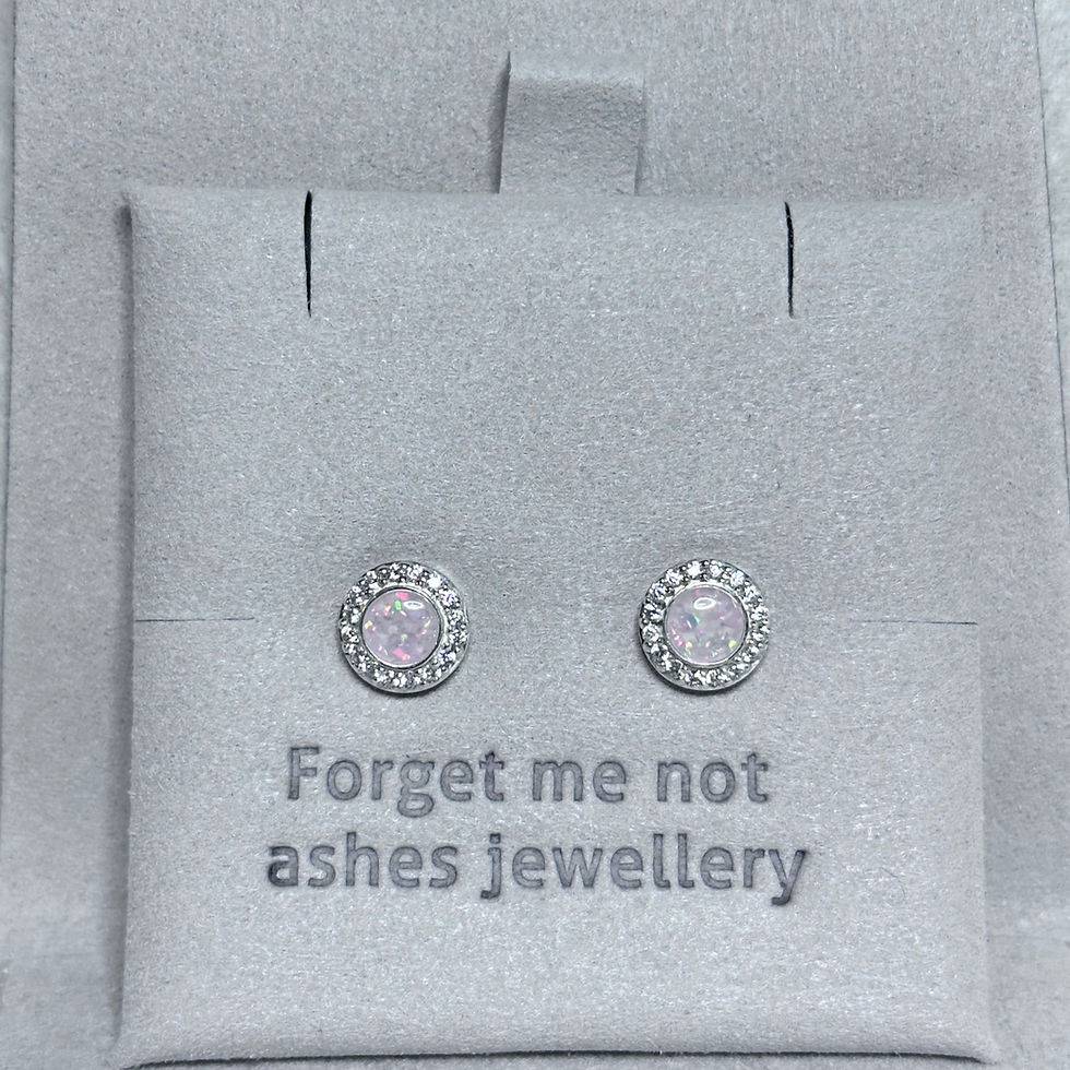 Thumbnail: Silver round diamanté stud earrings
