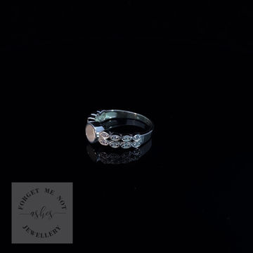 Thumbnail: Silver double cz ring