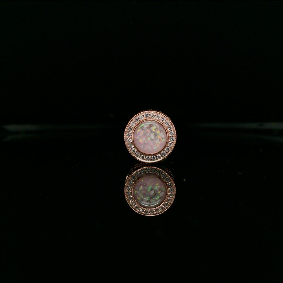 Thumbnail: Rose gold round charm