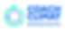 Logo with blue writing showing words Coach Climat
