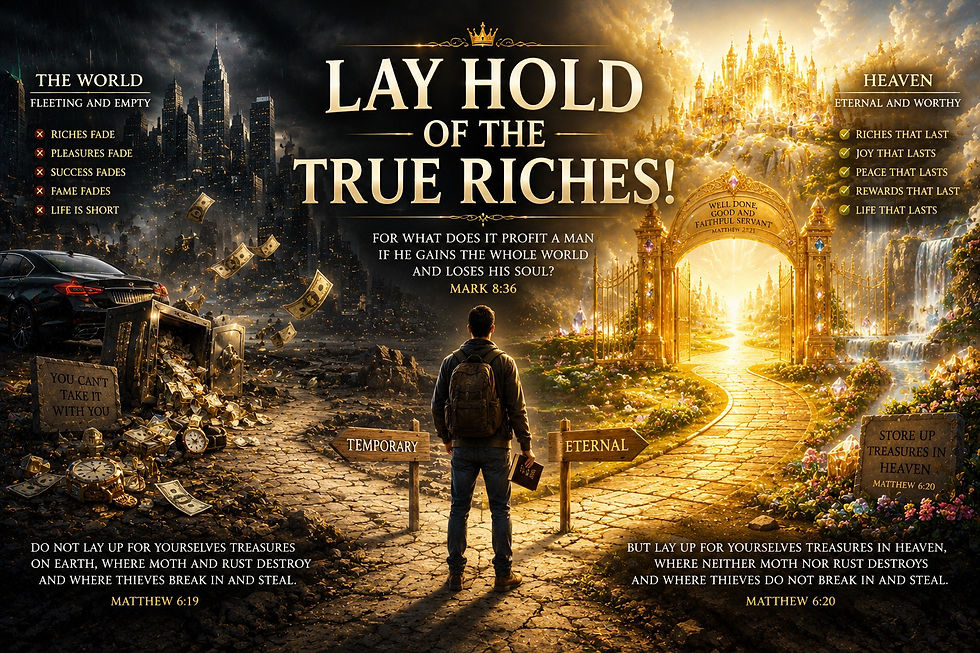 LAY HOLD OF THE TRUE RICHES!