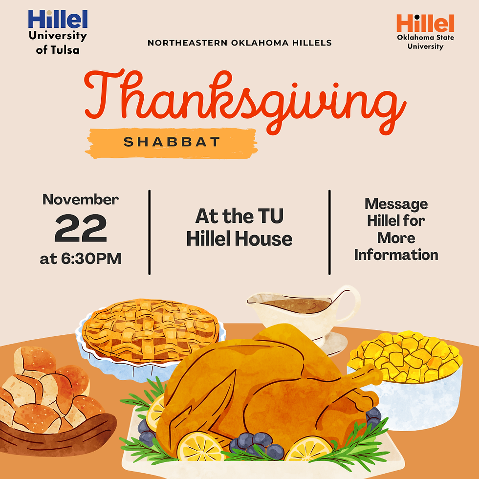 Northeastern Oklahoma Thanksgiving Shabbat (OSU, TU, Tulsa Area Schools)