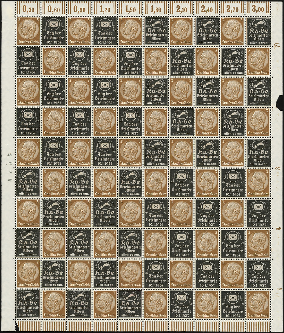 Complete 'chequered' sheet. Source: Ebay