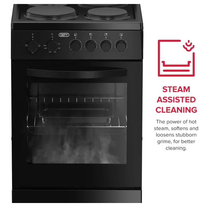 Thumbnail: Defy DSS554 Compact 50cm 4 Plate Stove Black