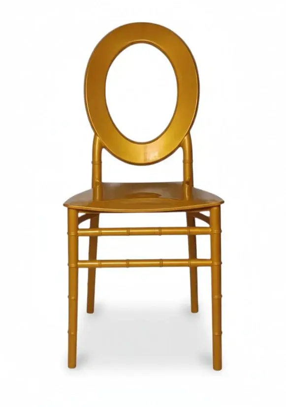 SMTE Kota Gold Event Chair - Luxury Resin Dining & Wedding Seating
