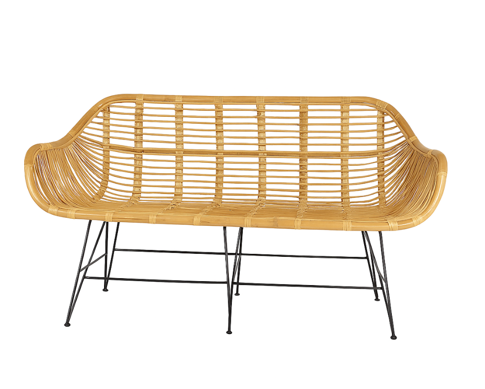 Thumbnail: Simple Spaces Rattan 3 Seater Square Weave Bench/Sofa For Outdoor and Indoor