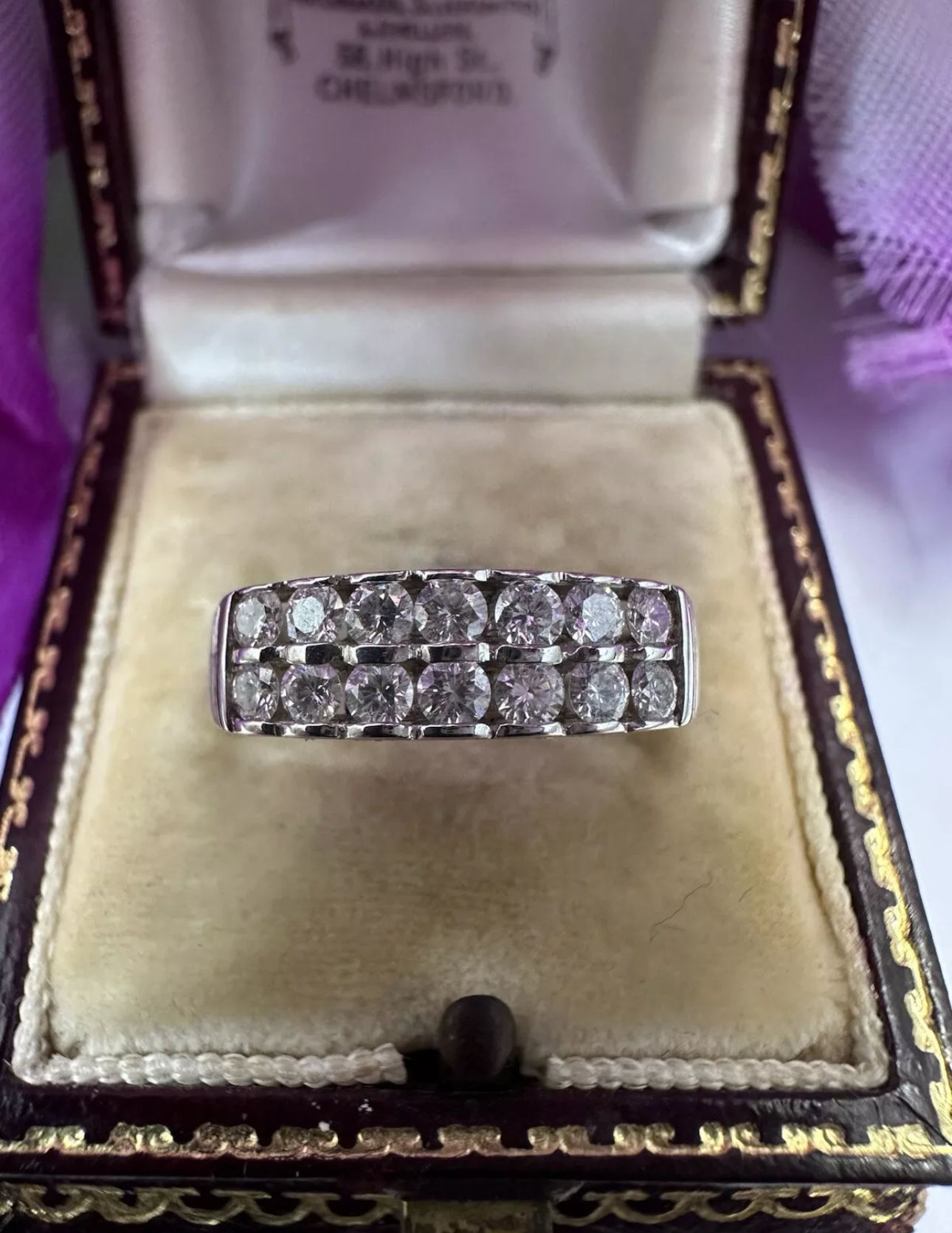 18k Double Row Diamond Eternity Ring 0.70ct