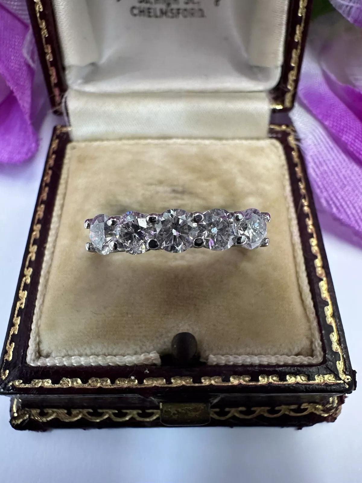 Platinum Diamond Five Stone Ring Platinum 1.25ct