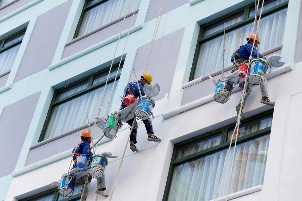 Rope access painting
