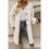 Thumbnail: Beige Long Body Button Down Pocket Coat