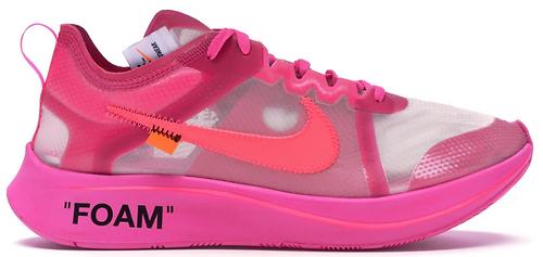 pink zoom fly off white