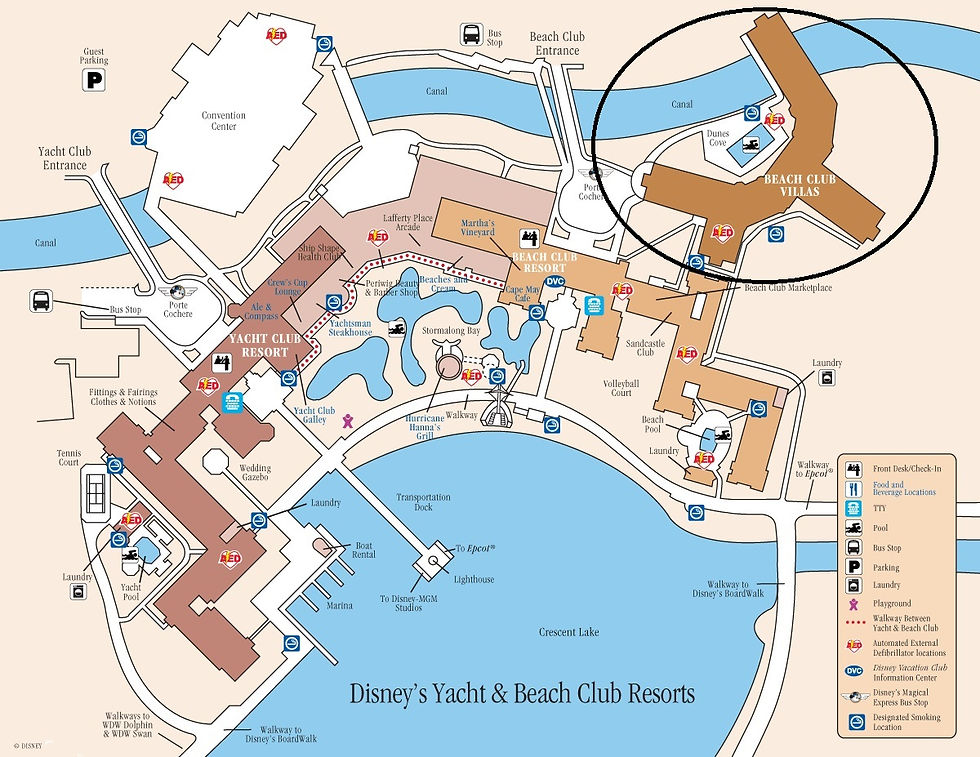 Beach Club Villa Map