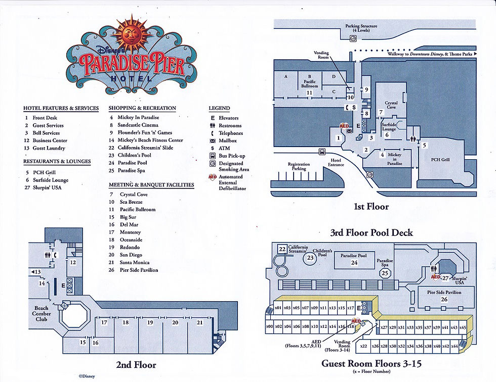 Paradise Pier Map