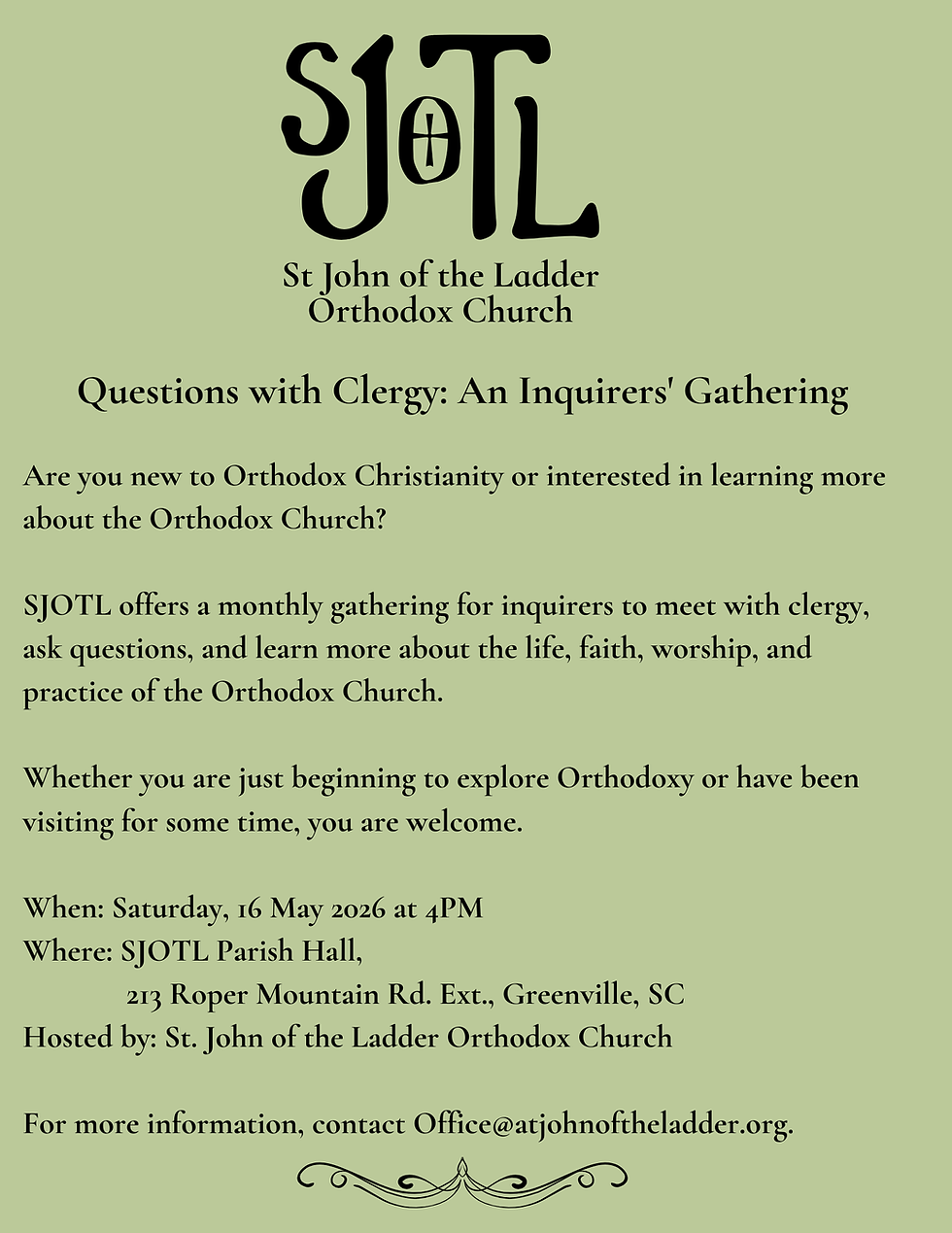 Questions with Clergy: An Inquirers' Gathering