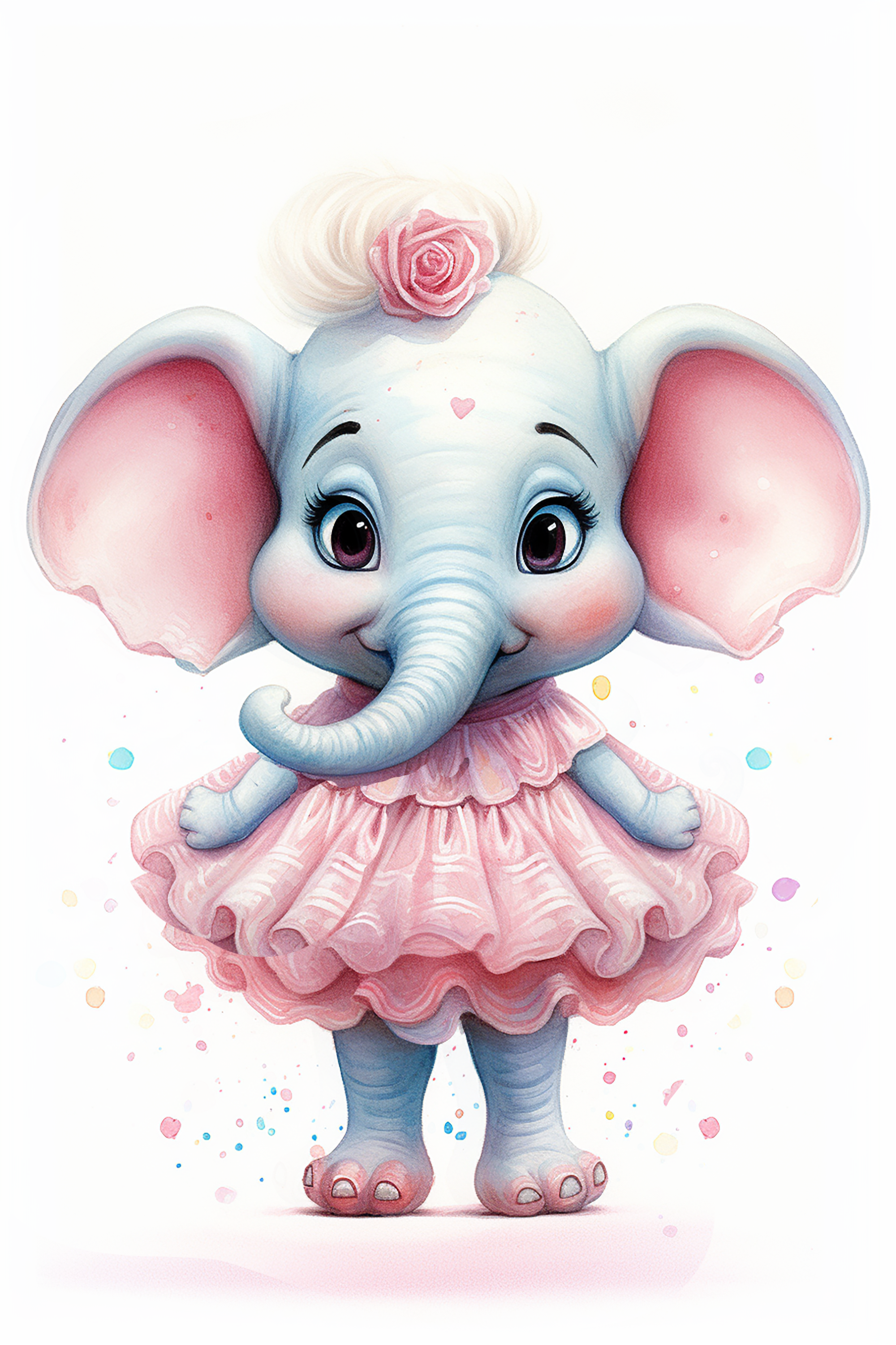 BABY ELEPHANT IN PINK