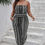 Thumbnail: Plus Size Print Off Shoulder Sleeveless Jumpsuit