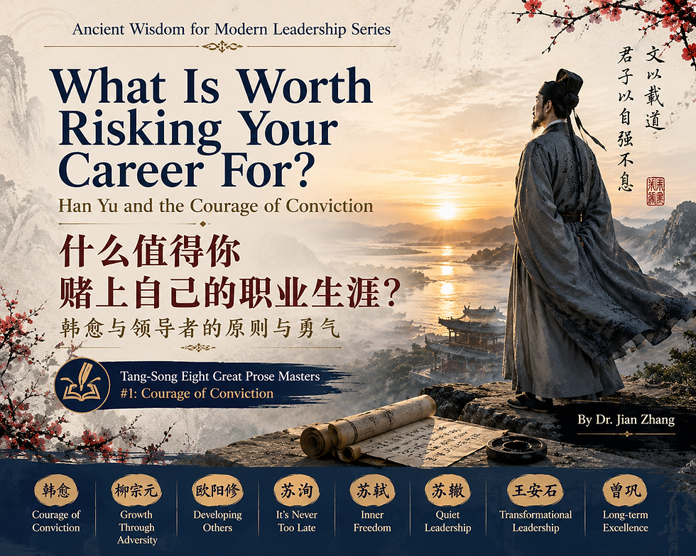 What Is Worth Risking Your Career For? – Han Yu and the Courage of Conviction – Ancient Wisdom for Modern Leadership Series