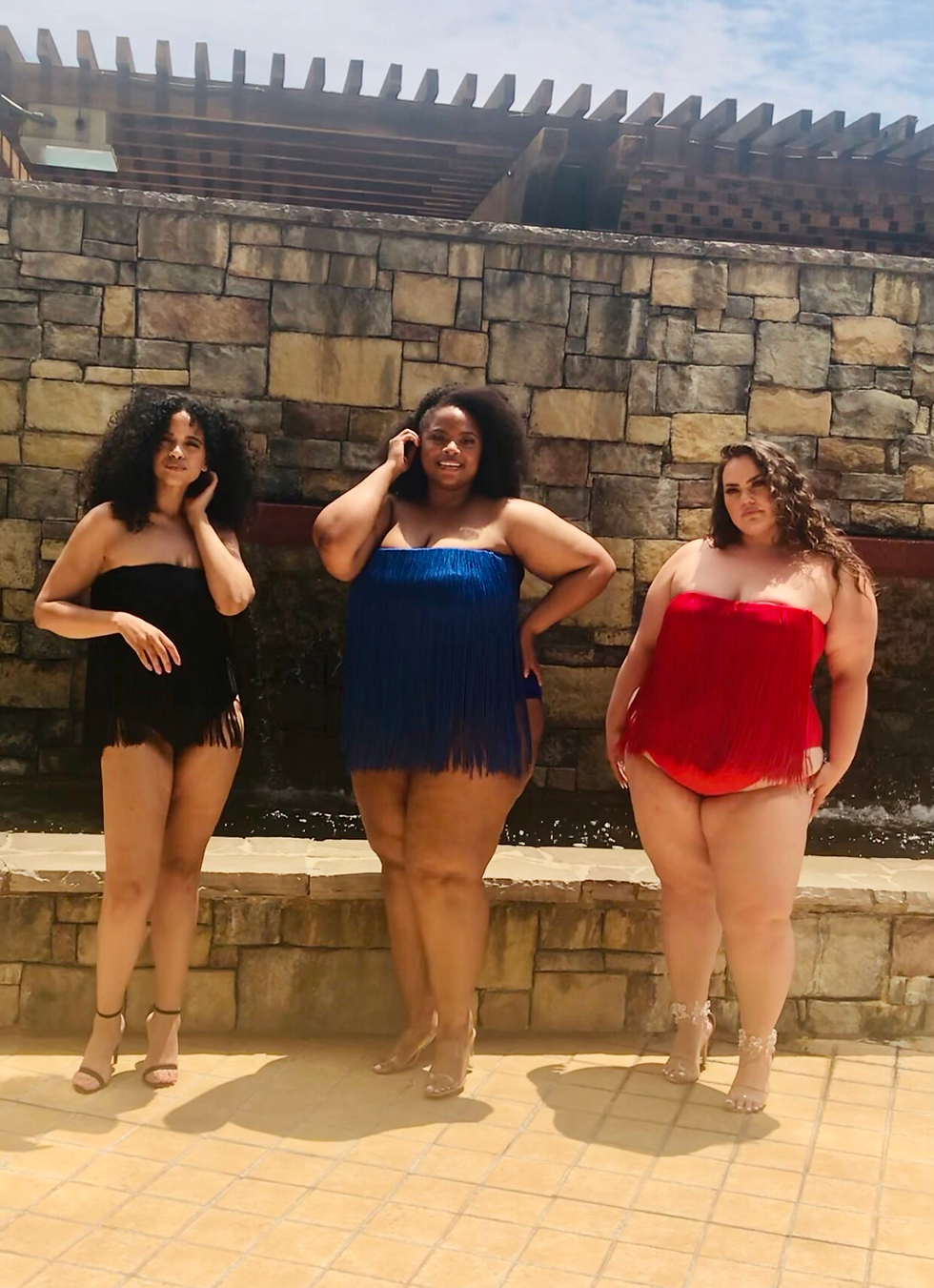 Thumbnail: SHORT FRINGE WITH BENEFITS TUBE SWIMSUIT