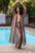 Thumbnail: ST. TROPEZ ORANGE SNAKE KAFTAN