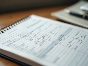 Paperwork on a desk