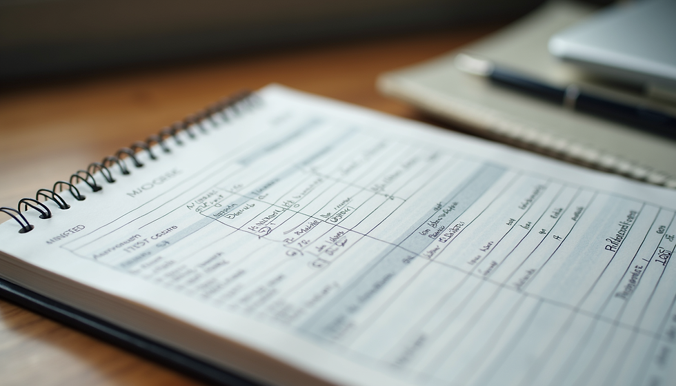 Paperwork on a desk