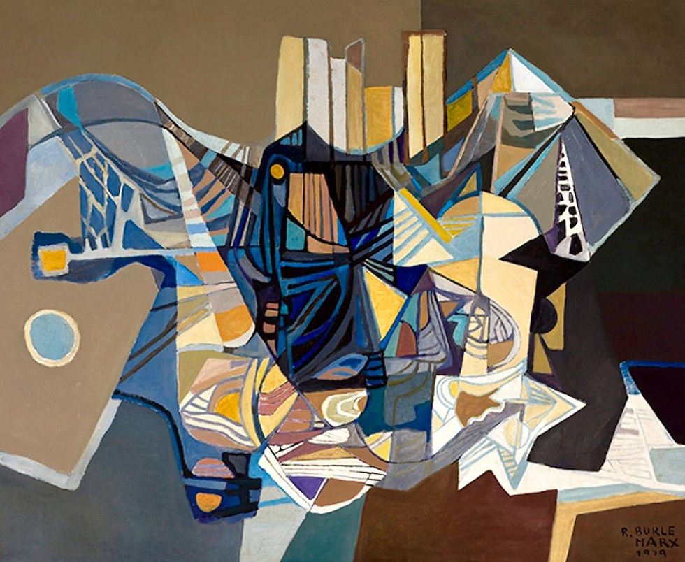 Pintura de Roberto Burle Marx - Pinacoteca - SP