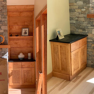 Built in Cabinets and Hutch Fireplace Surround