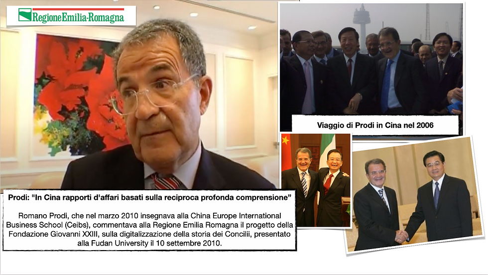dichiarazioni di Prodi nel 2010 e viaggio in Cina di Prodi nel 2006