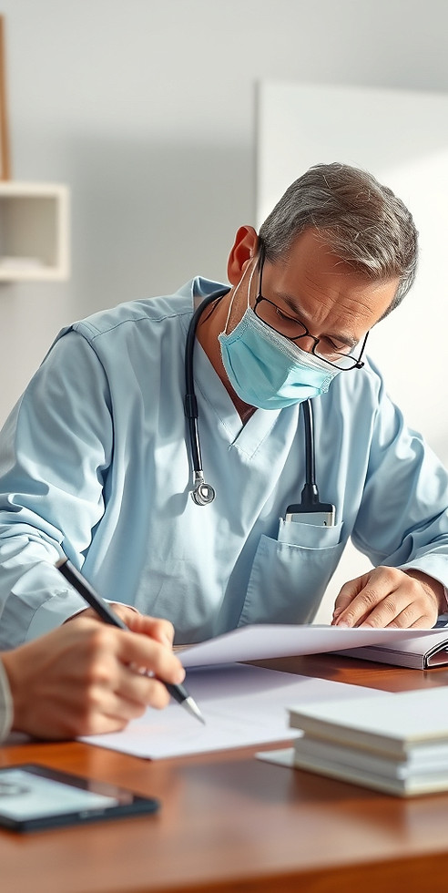 make me an image of healthcare paper work being signed.jpg