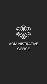 Administrative Office logo displayed on a black background for business use.