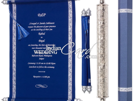 Traditional Yet Trendy: Fabric Scrolls Invitation Ideas