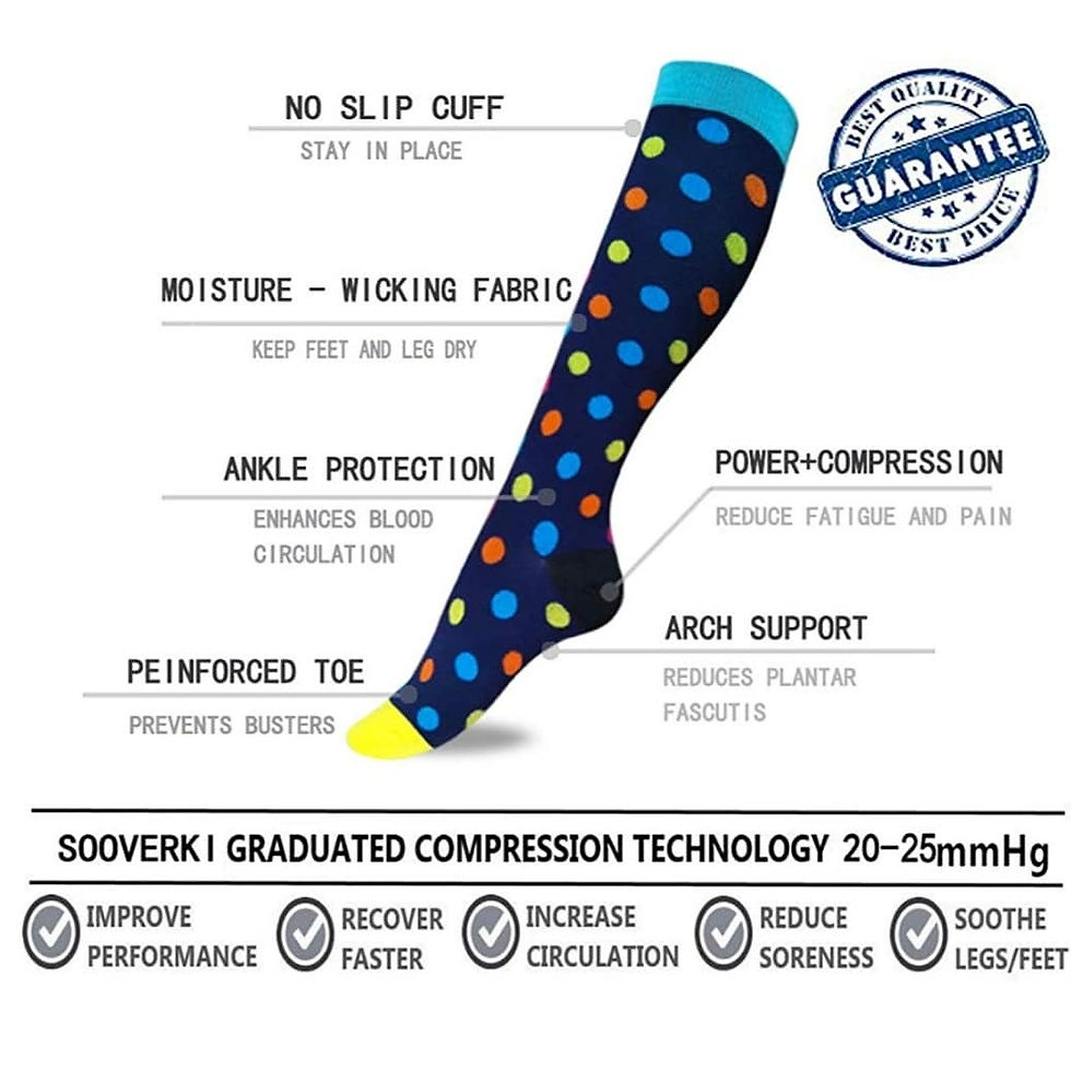Thumbnail: Multi-coloured Compression Socks