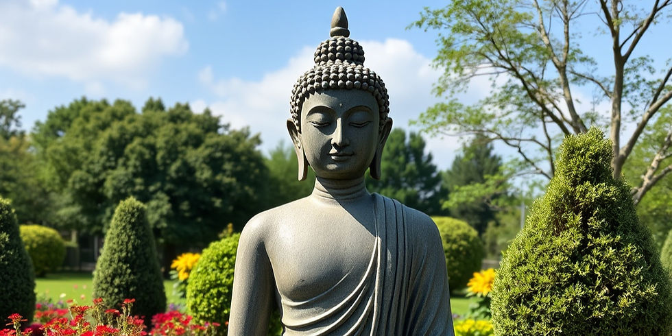 Gautama Buddha in garden