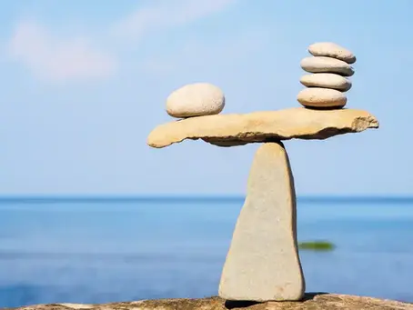 balanced rocks on the beach
