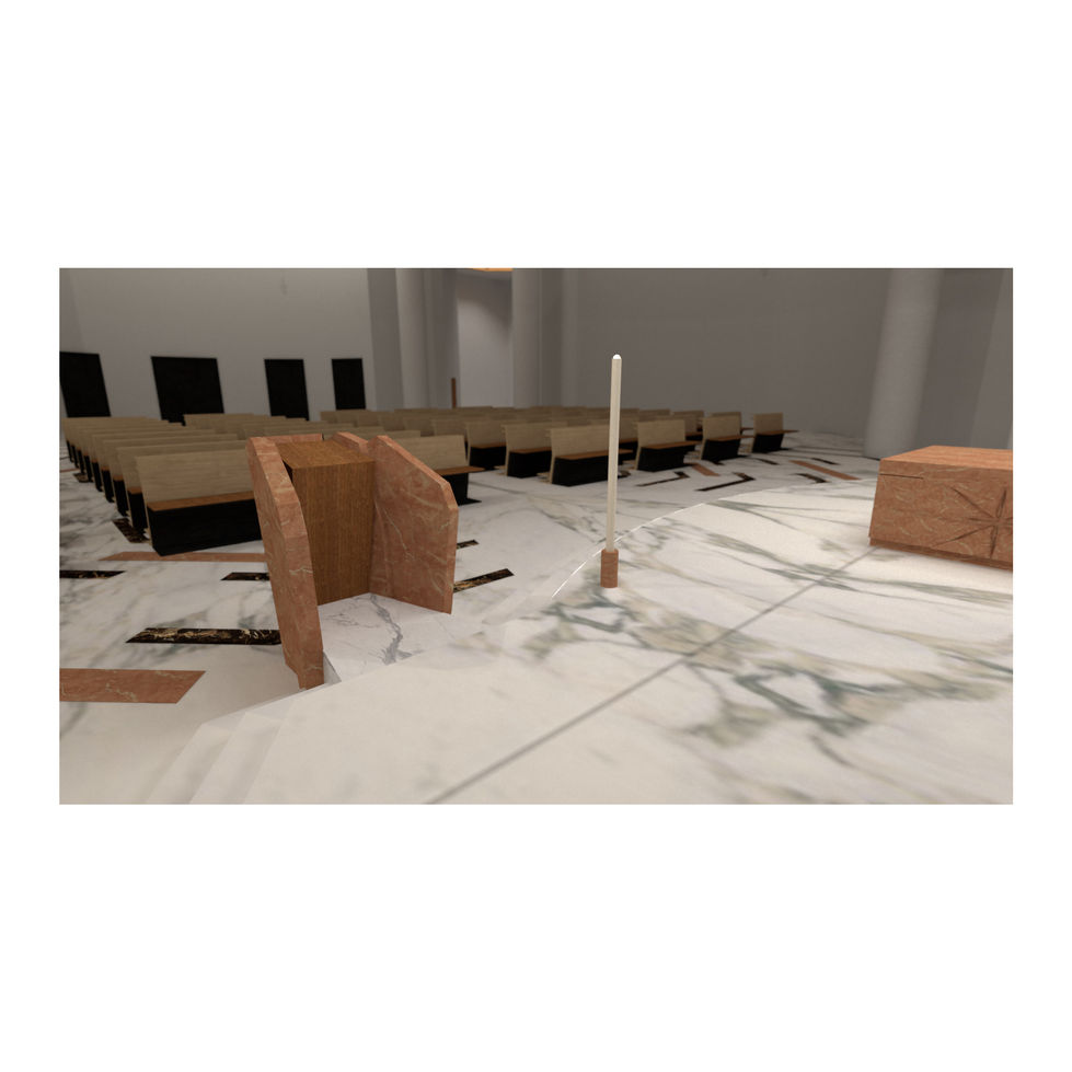 012 QUARTU S GIOVANNI EVANGELISTA AMBONE Render Arch Angelo Ziranu