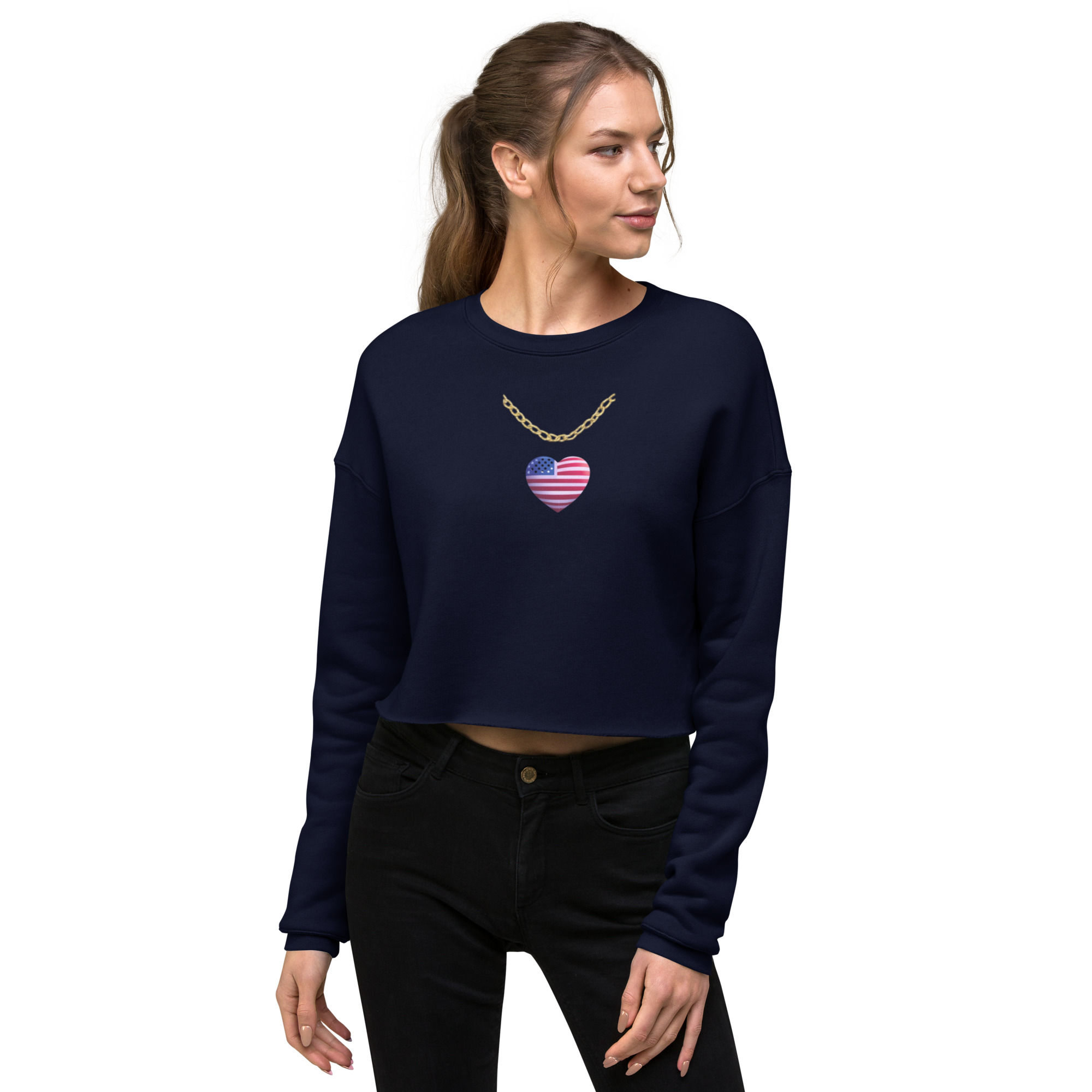 American Heart cropped sweatshirt