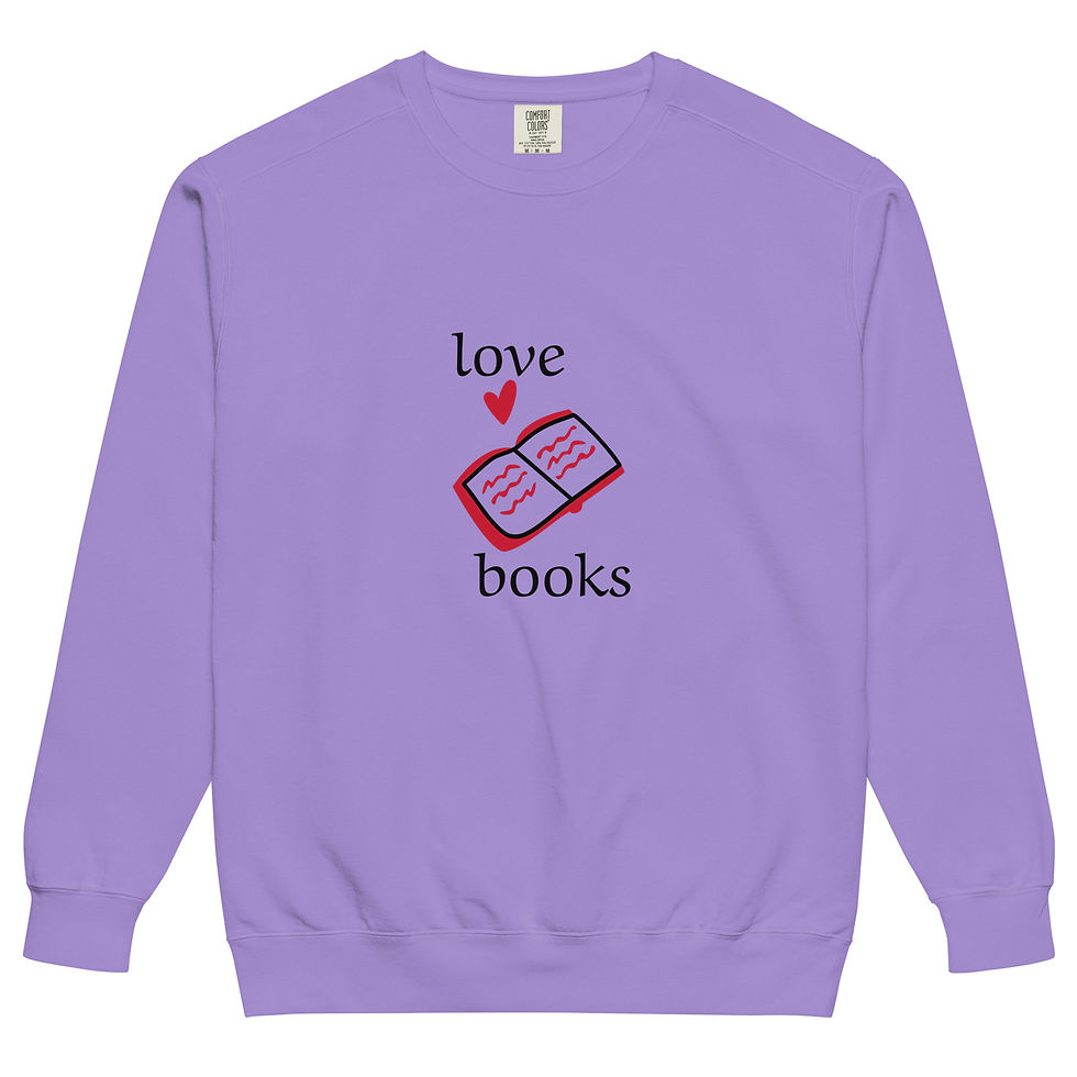 Thumbnail: Love Books Unisex garment-dyed sweatshirt