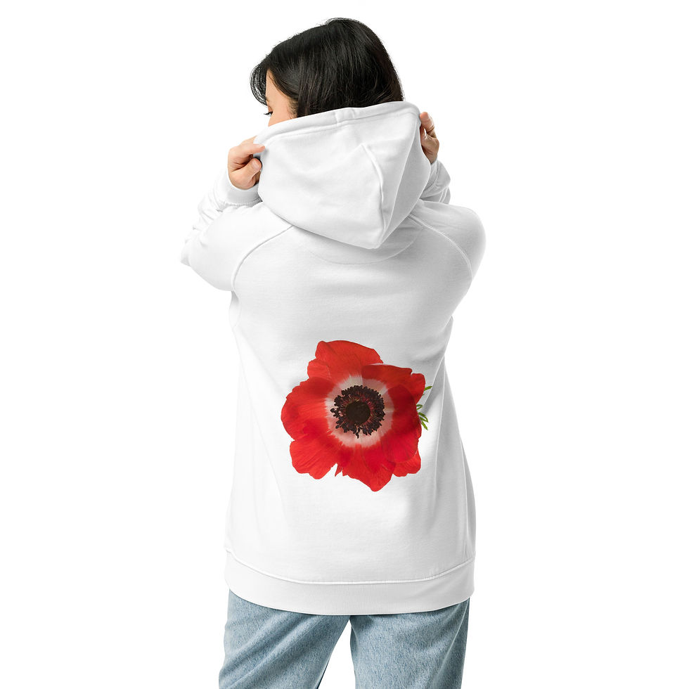 Thumbnail:  U poppy flower Unisex eco raglan hoodie