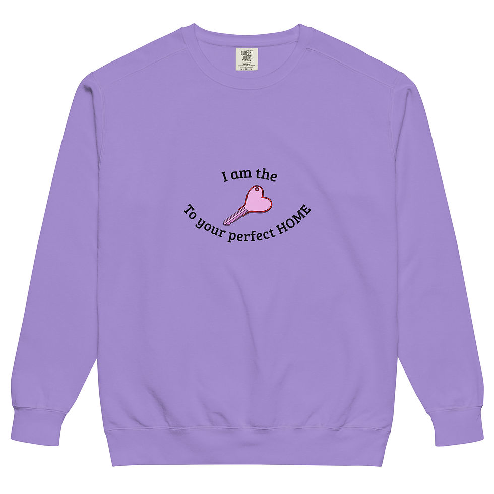 Thumbnail: I Am The Key To Your Perfect Home Unisex garment-dyed sweatshirt