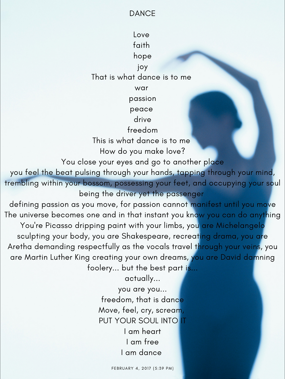 Dance Poetry Poster