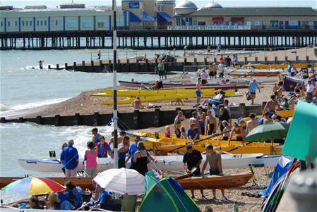 A colourful beach
