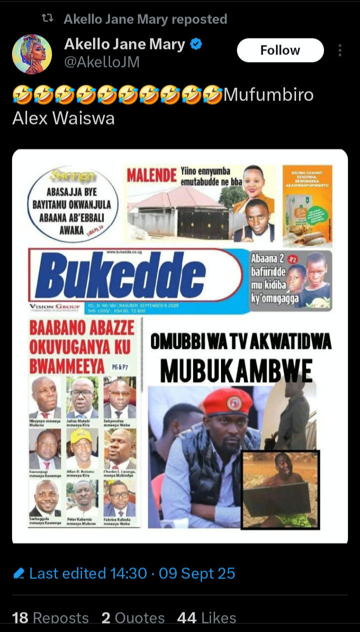 A screenshot of the fake Newspaper front page